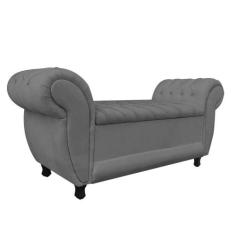 Recamier Baú Londres 1,20 M Suede Grafite - DROSSI