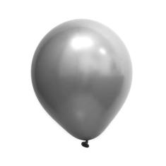 Balão Cromado Prata - 9 polegadas - 25 Unidades