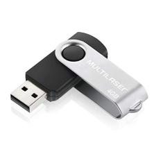 Pen Drive Multilaser Twist 4Gb Usb Leitura 10MBs Gravação 3MBs Preto - PD586