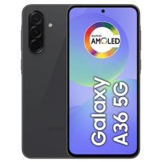 Samsung Galaxy A36 5G Preto, 6,7", 256GB, 8GB RAM e Câmera Tripla 50MP + 8MP + 5MP