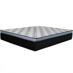 Colchão King Molas Ensacadas Florence Master D26 193x203x32cm Preto Cinza Hellen Estofados e Colchões