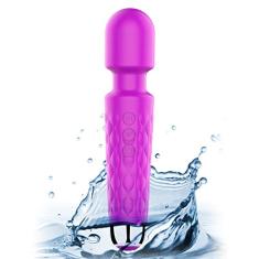 Massageador de varinha atualizado, 100% à prova d'água, portátil, sem fio, massagem profunda nas costas para alívio muscular e dores musculares, massageador elétrico portátil silencioso