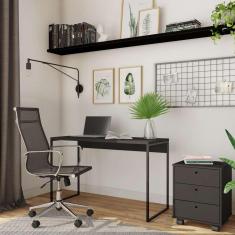 mesa de escritório marissa preta 120 cm