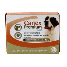 Canex Premium Cães 40Kg 2 Comprimidos Ceva