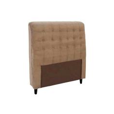 Cabeceira Cama Box Estofada Solteiro Solteiro Dama Plus Suede Bege - Simbal