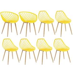 Kit - 2 Cadeiras Clarice Nest Com Braços + 6 Cadeiras Cleo -