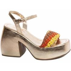 Sandália Anabela Feminina-Feminino