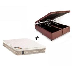 Colchão Castor Queen Molas Premium Tecnopedic + Box Baú Queen Sintétic