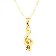 Colar Cordão Nota Musical Sifrão Folheado Ouro 18k - Milena Folheados