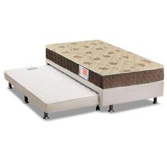 Cama Box C/auxiliar Colchão Espuma Orthoflex D33 Comfortpedic LineBase Courano White(88x188)