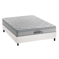 Cama Box Casal: Colchão Espuma Probel D40 Guarda Costas Premium Hiper Firme + Base White(138X188)