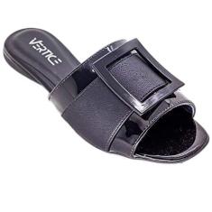 Sandália Rasteira Flat com Fivela Feminina Vértice