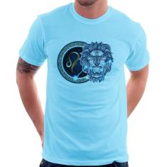 Camiseta Signo Leão Astrologia - Foca na Moda, Azul bebê, M