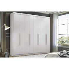 Guarda Roupa 8 Portas E 4 Gavetas C- Pés Master New 8.4 Branco - Santos Andirá