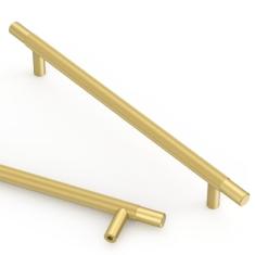 Asidrama Pacote com 10 puxadores de armário de cozinha dourados escovados de 254 mm, puxadores de armário de cozinha para puxadores de gaveta de armário