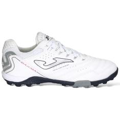 Chuteira de Society Joma Maxima - Branco e Cinza Cor:Branco;Tamanho:38