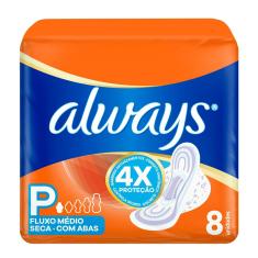 Absorvente Always Seca Com Abas P 8 Unidades