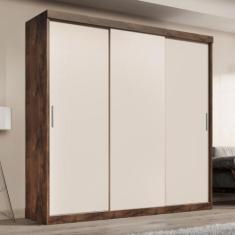 Guarda Roupa Casal Paris 3 Portas de correr 2 gavetas - Tonielque Móve
