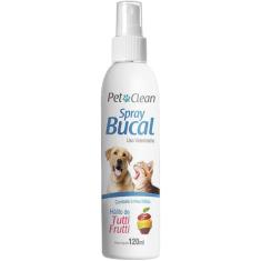 Spray Bucal Pet Clean Sabor Tuty-Fruti para Cães e Gatos - 120 mL