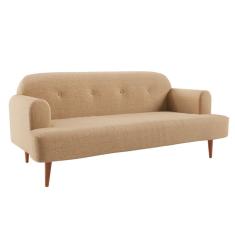 Sofá 2 Lugares Kiev Linho Bege 165 cm