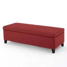 Recamier Bau Veneza 1,20M Suede Vermelho - Clique Decor