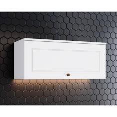 Armário Aéreo Cozinha Modulado Americana C/ 1 Porta Basculante Branco - Henn