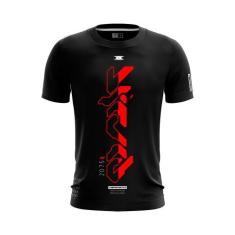 Camiseta Texx Preta Cyber Vermelha M