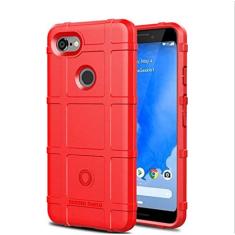 Capa para Google Pixel 3 XL, proteção robusta, material TPU de fibra de carbono, macio antiderrapante macio, anti-impressão digital, capa totalmente protetora para Google Pixel 3 XL