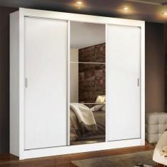 Guarda Roupa Casal Madesa Lyon Plus 3 Portas de Correr com Espelho 4 G