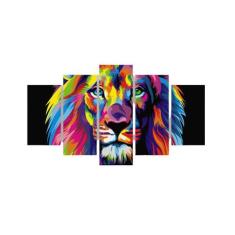 Quadro Decorativo 129X63 Sala Quarto Leão Luxo Judá - Diy Decore, 125x