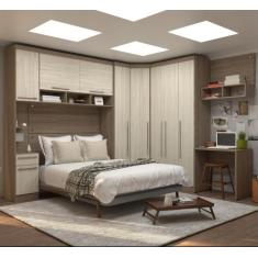 Guarda Roupa Dormitório Modulado Master Casal 1,38 m Canto c/ Mesa Esc