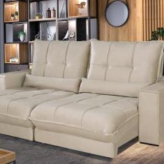 Sofá Retrátil e Reclinável Thor - Molas Ensacadas 290 Cm  Veludo - DEC