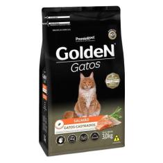Ração Seca PremieR Pet Golden Salmão para Gatos Adultos Castrados - 3 