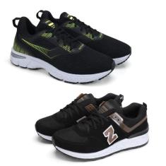 Kit 2 Pares Tênis Masculino Esportivo Cadarço Macio Fitness - Vorax, P