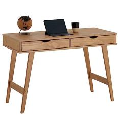 Mesa Escrivaninha Madeira 2 Gavetas Retro Milo
