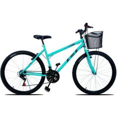 Bicicleta Feminina Forss Anny Aro 26 C/cestinha 18 Marchas, Turquesa