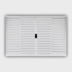 Janela de Aço Veneziana de Correr 100x100cm 4 Folhas Minas Sul mgm