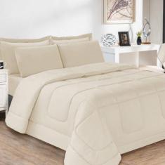 Jogo de Cama Soft Conforto Casal Queen Vários Tamanhos Casa Dona, BEGE