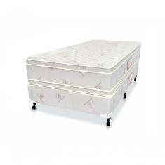 Cama Box + Colchão Castor Solteiro Hotel Collection Fire Retardant Double Face Pocket 88x188x60cm