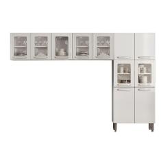 Cozinha Compacta Evidence 3 Peças (2 Armários + 1 Paneleiro) Cpt61 Branco - Bertolini