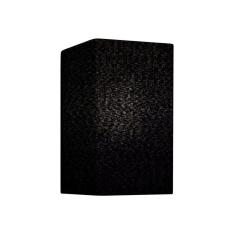 Arandela Retangular Retro Md-2002 Cúpula em Tecido 25/16x10cm Preto - Bivolt