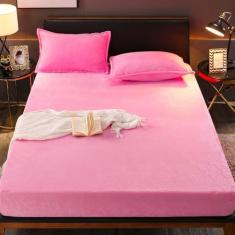 ZIQINPSQ Lençóis luxuosos de veludo, roupa de cama de pelúcia de leite para todas as estações, capa protetora de colchão com bolsos profundos de 38 cm para uma experiência de sono aconchegante e