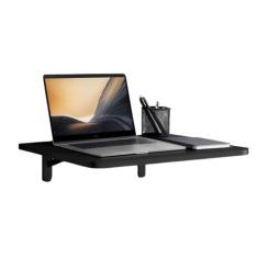 Escrivaninha Retrátil Dobrável 80x30 Preta de Parede para Cozinha Susp