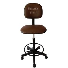 Cadeira Caixa Alta Com Aro E Com Rodízio Corano Marrom