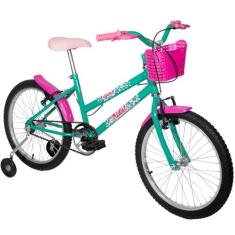 Bicicleta Aro 20 Infantil MTB Girl Com Roda Lateral - Tridal Bike, Azu