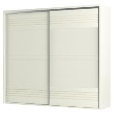 Guarda Roupa Casal TW603 2 Portas de Correr 4 Gavetas MDF Off White Dalla Costa Móveis