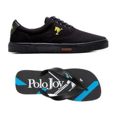Kit 1 Tênis Casual E 1 Chinelo Polo Joy-Masculino