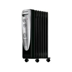 Aquecedor a Óleo Mondial A-06 Portátil, Preto e Prata, 110V