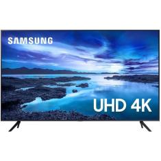Smart TV 55" UHD 4K Samsung 55AU7700 Processador Crystal 4K Tela sem Limites Visual Livre de Cabos Alexa Built in Controle Único