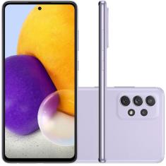 Smartphone Samsung Galaxy A72 128GB 4G Wi-Fi Tela 6.7'' Dual Chip 6GB RAM Câmera Quádrupla + Selfie 32MP - Violeta